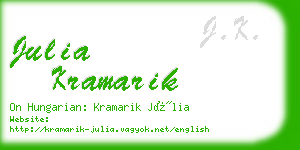 julia kramarik business card